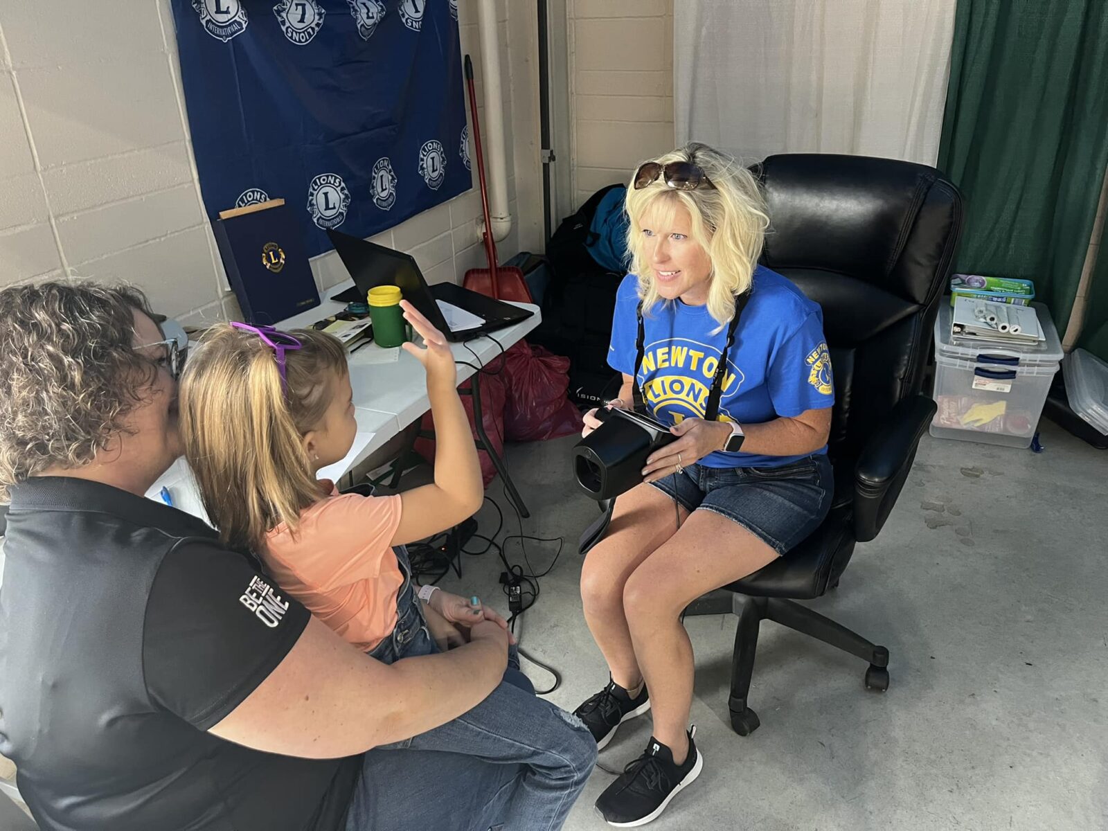 Newton Lion Crystal Toews screens a child's vision at the Kansas State Fair